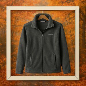 Columbia full zip women's S gray fleece jacket sweatshirt